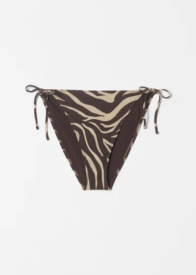 & Other Stories Tie-detailed Bikini Briefs In Brown
