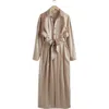 Shop & Other Stories Tie Waist Wide Leg Jumpsuit In Beige Dusty Light