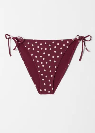 & Other Stories Tie-detailed Bikini Briefs In Red