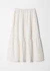 & Other Stories Tiered Midi Skirt In White