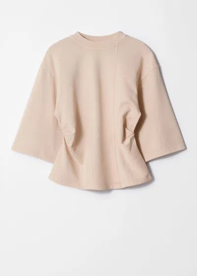 & Other Stories Trapeze T-shirt In Beige
