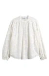 & Other Stories Tulip Embroidered Blouse In White