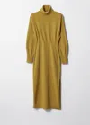 & Other Stories Turtleneck Merino Wool Dress In Yellow