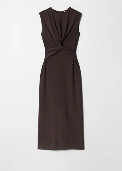 & Other Stories Twist-detail Maxi Dress In Brown