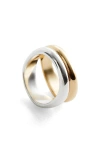 & Other Stories Two-tone Double-band Ring In Gold