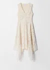 & Other Stories V-neck Lace Midi Dress