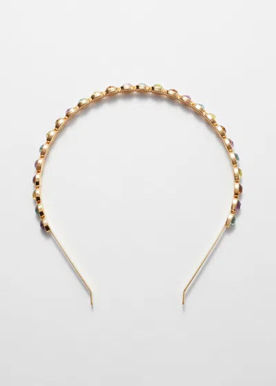 & Other Stories Vibrant Crystal Alice Headband In Gold