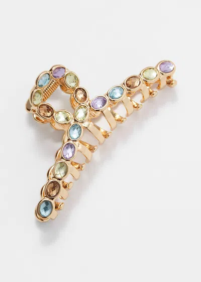 & Other Stories Vibrant Crystal Hair Claw In Gold