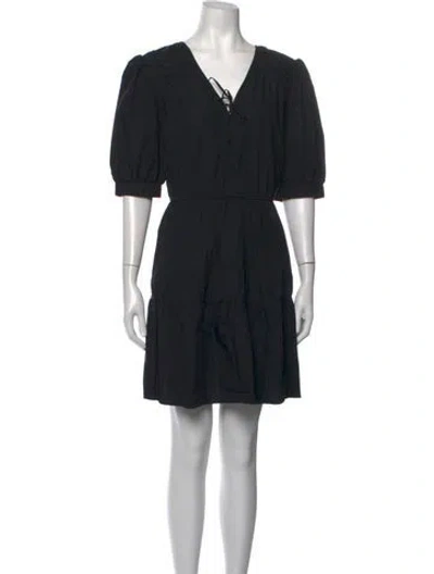 Pre-owned & Other Stories V-neck Mini Dress In Black