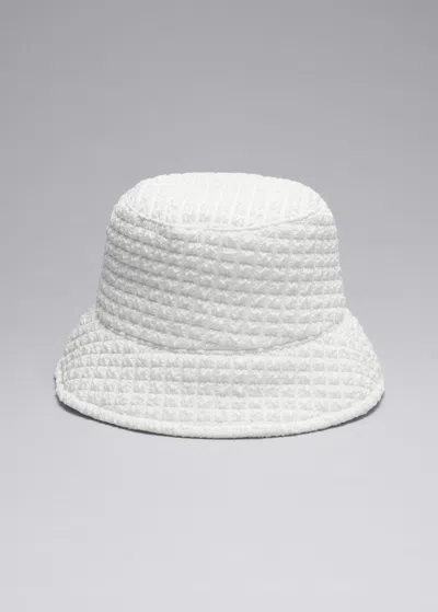 & Other Stories Waffle Bucket Hat In Beige