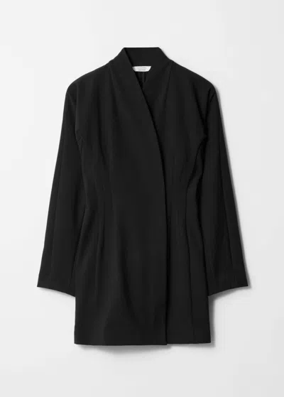 & Other Stories Waisted Blazer Dress In Black
