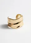 & Other Stories Wavy Cuff Bracelet In Gold