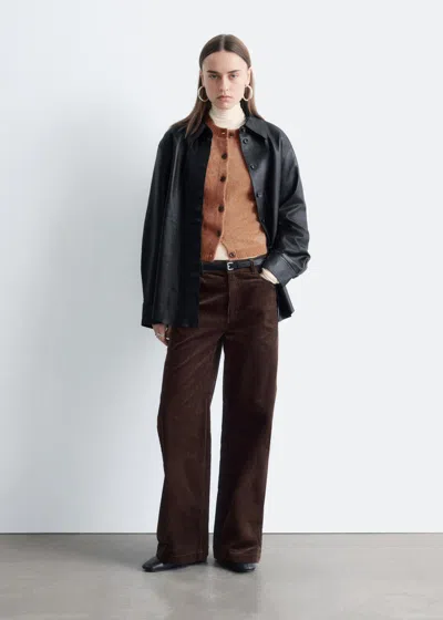 & Other Stories Wide-leg Corduroy Trousers In Brown