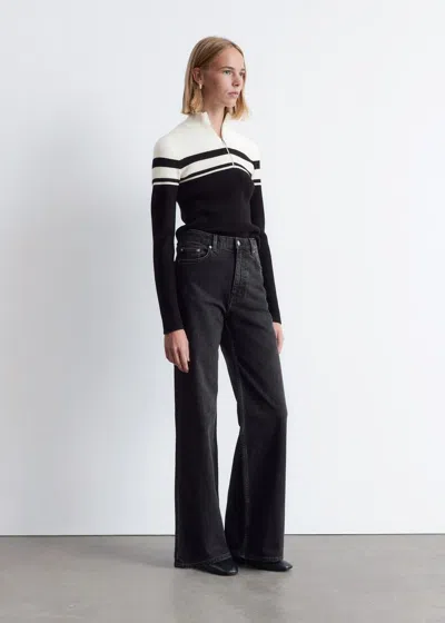 & Other Stories Wide-leg Jeans In Black