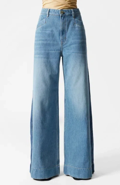 & Other Stories Wide Leg Jeans In Blue Medium Dusty