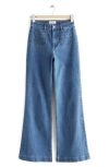 & Other Stories Wide Leg Pants In Blue