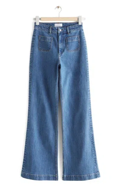 & Other Stories Wide Leg Pants In Blue