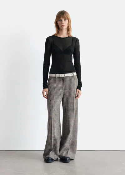 & Other Stories Wide-leg Wool Trousers In Gray