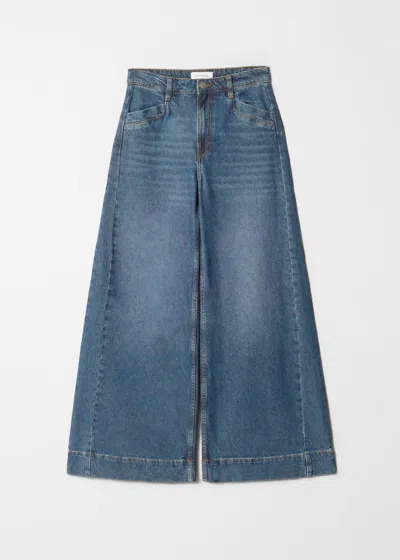 & Other Stories Wide Long Jeans In Blue