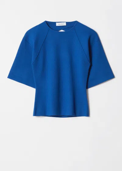 & Other Stories Wide-sleeve Open-back Top In Blue