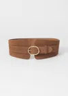 & Other Stories Wide Suede Waist Belt In Beige