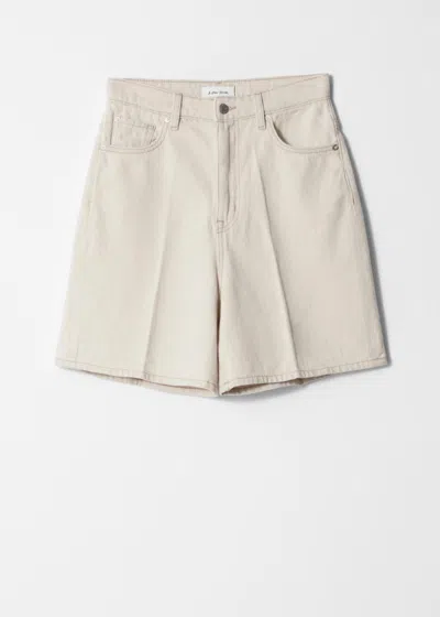 & Other Stories Wide-leg Denim Shorts In Neutral