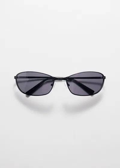 & Other Stories Wire-frame Oval Sunglasses In Black