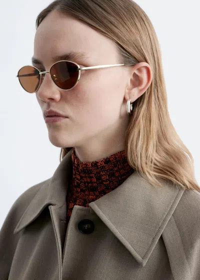 & Other Stories Wire-frame Oval Sunglasses In Multi