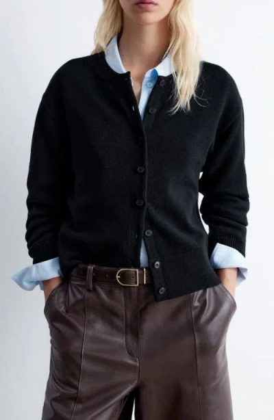 & Other Stories Wool & Cotton Cardigan In Blue