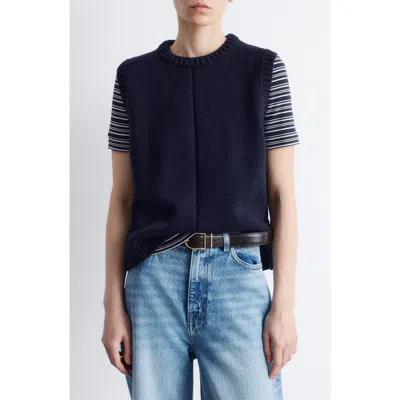 & Other Stories Wool & Cotton Sweater Vest In Black