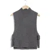 & Other Stories Wool & Mohair Side Tie Bib Vest In Gray