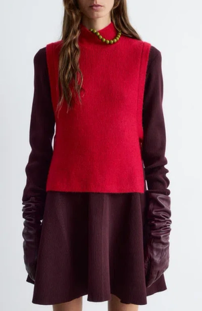 & Other Stories Wool & Mohair Side Tie Bib Vest In Multi