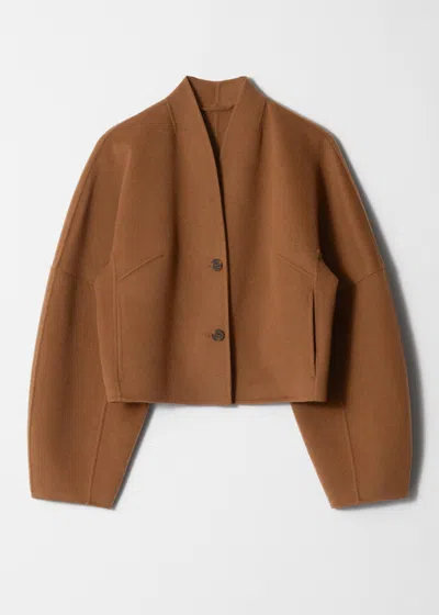 & Other Stories Wool Doublé Jacket In Brown