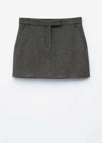 & Other Stories Wool Mini Skirt In Gray