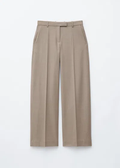 & Other Stories Wool Press-crease Trousers In Nude