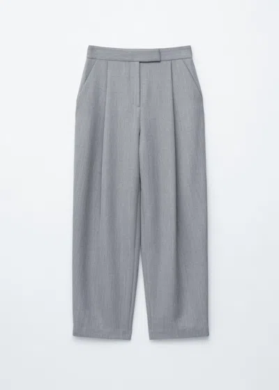& Other Stories Wool-blend Tailored Trousers In Gray