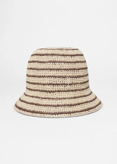 & Other Stories Woven Straw Bucket Hat In Neutral