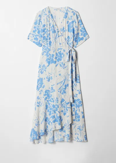 & Other Stories Wrap Midi Dress In Multi