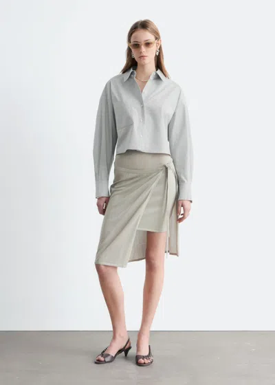 & Other Stories Wrap Midi Skirt In Neutral