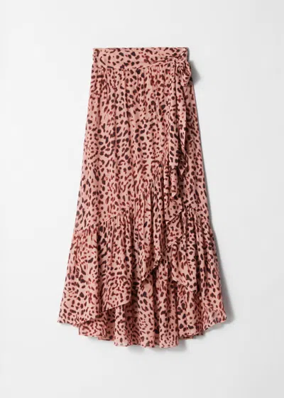 & Other Stories Wrap Midi Skirt In Pink