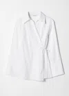 & Other Stories Wrap-tie Shirt In White