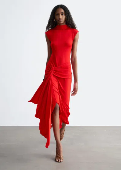 & Other Stories Wrap-front Midi Dress In Multi