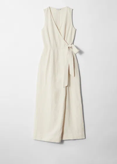 & Other Stories Wrapover Jumpsuit In White