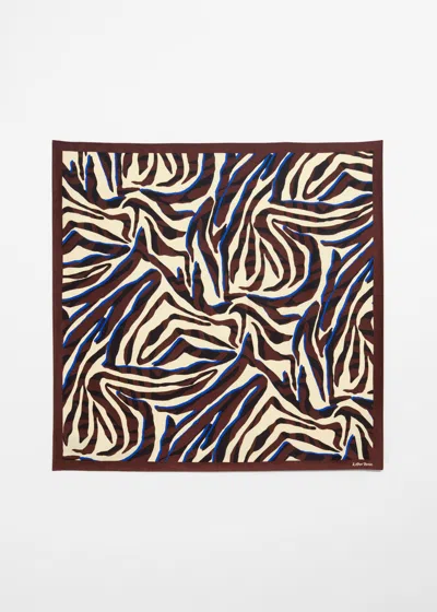& Other Stories Zebra-print Scarf In Brown