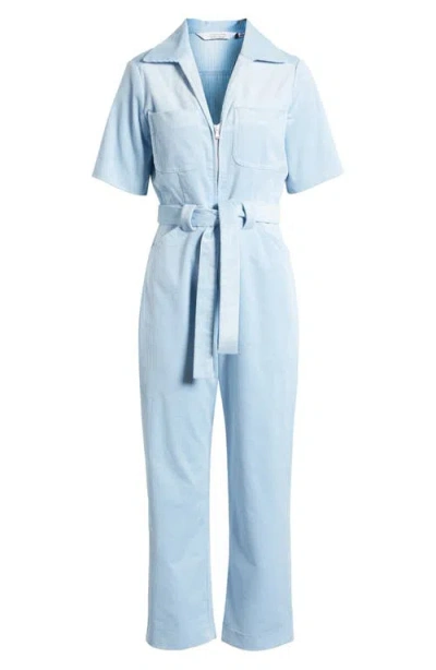 & Other Stories Zip Front Corduroy Jumpsuit In Light Blue