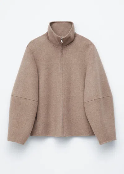 & Other Stories Zip-up Wool Jacket In Pink