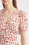 & Other Stories Zora Heart Print Dress In Pink Dusty Light