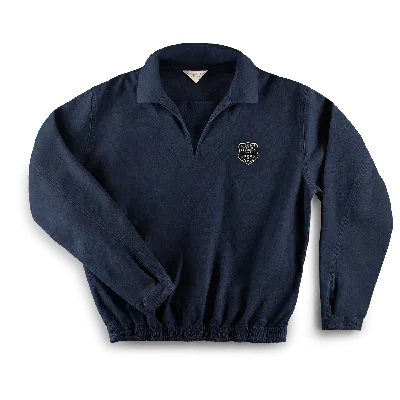 &sons Trading Co Blue Coach Drill Top Navy