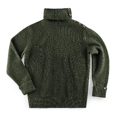 &sons Trading Co Men's Ahab Submariner Rollneck Jumper Moss Green