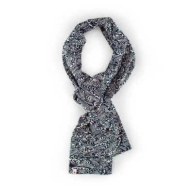 &sons Trading Co Men's &sons Blue Waves Scarf
